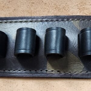 Dark camo leather On the Belt Ammo Carrier 12g loops