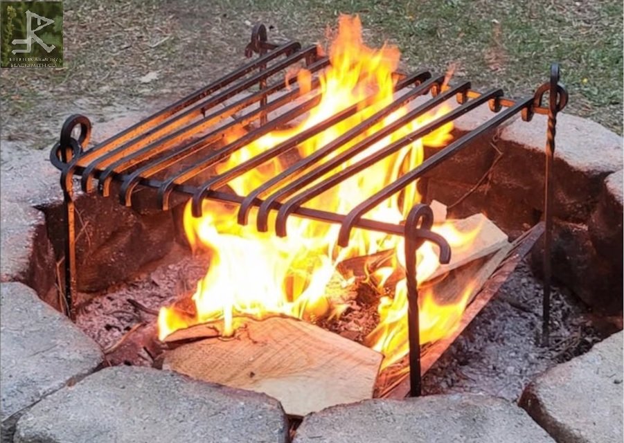 CAMP GRILL,24×24 hand forged, heavy duty. bag included! Seen on fallout - Image 3