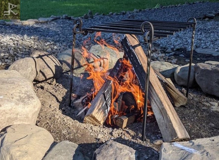 CAMP GRILL,24×24 hand forged, heavy duty. bag included! Seen on fallout - Image 4