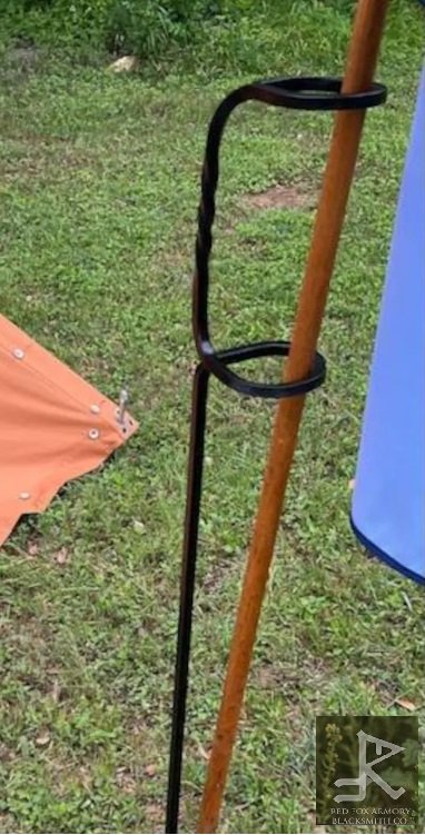 Hand Forged Flag Holder – Iron Portable Hole Base for Flags & Banners, Blacksmith Made Hardware - Image 3