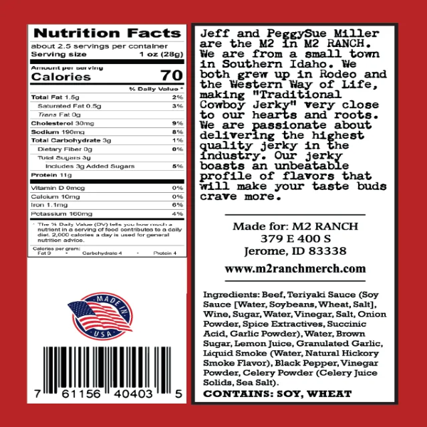 Beef Jerky - Teriyaki - Image 2