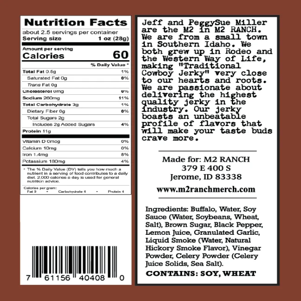 Buffalo Jerky - Peppered - Image 2