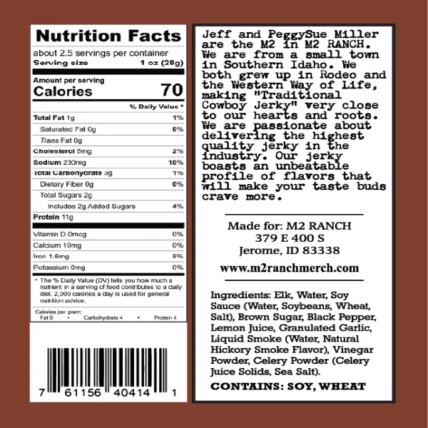 Elk Jerky - Peppered - Image 2